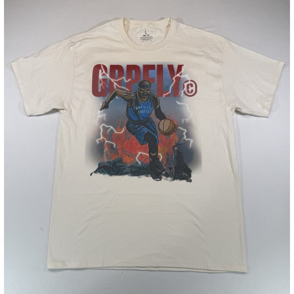 Grp Fly Basketball Lightning Graphic T-Shirt Men’s Large Blue Red Streetwear View 2